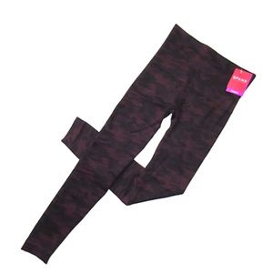 SPANX “Look at Me Now” High Waisted Seamless Leggings - Wine Camo